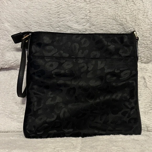 Michael Kors Black Nylon Animal Print Crossbody Bag - Picture 2 of 14